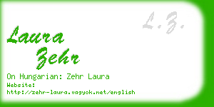 laura zehr business card